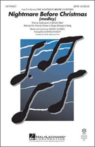 cover Nightmare before Christmas SATB choral sheet music cover